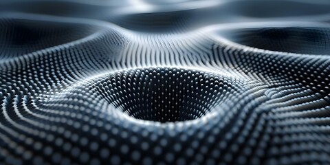 Illustration of Wave Packets with Concentric Rings and Localized Particles. Concept Quantum Mechanics, Wave Packets, Concentric Rings, Localized Particles, Illustration