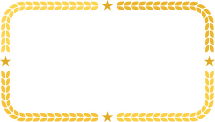 Blank leaf and star frame illustration. Blank copy space of logo for your design. 