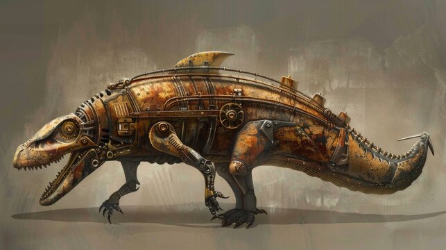 Steampunk Tylosaurus.