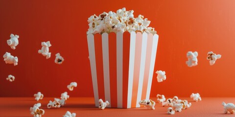  Striped box with popcorn