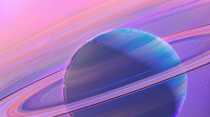  Glorious Saturn's Rings Astronomical Abstract Illustration with Fluff Texture and Fluorescent Colors, Space Station Ultra Detailed Close-Up, Inspired by Nature Abstractions, UHD 16K