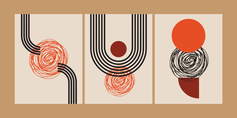 abstract poster for decoration, printable easy to edit for beginner