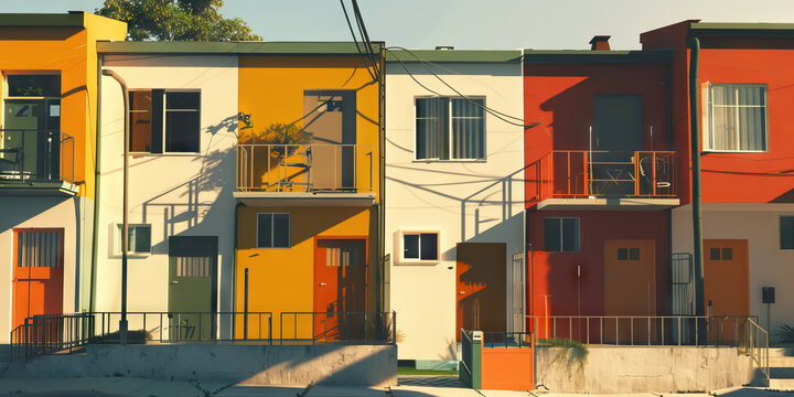 Housing Crisis: A series of photographs depicting overcrowded and substandard living conditions, highlighting the challenges of affordable housing