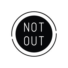 Not out vector icon