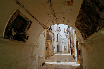 Il borgo fortificato di Monopoli sul mar Adriatiso. Bari, puglia,Italia