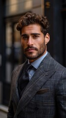 Spanish man with a suit, looking professional