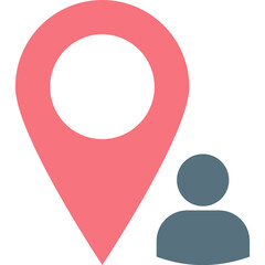 User Location vector icon in the flat style 
