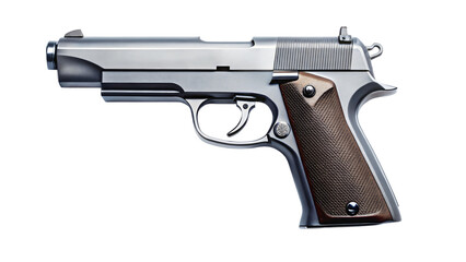 A pistol , a common firearm used for defense or military operations