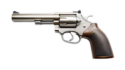 a magnum gun on white background