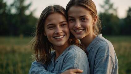 Obraz premium portrait of a two friends