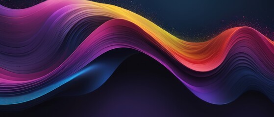 Vibrant abstract wave pattern with gradient shades of colors. Ideal for modern design, creative projects, and artistic backgrounds.
