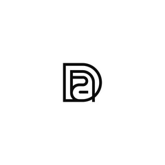 Da letters monogram company logo design.