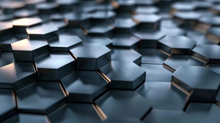 Fototapeta premium A hexagon background pattern. Science and research, Concepts and ideas for innovation technology. Copy space.
