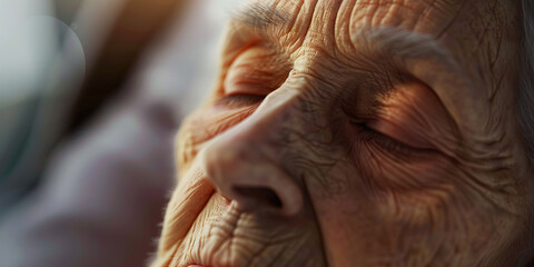 Elderly Care: An image of an elderly person alone in a nursing home, highlighting the issue of elderly isolation
