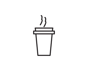 Take away coffee icon vector symbol design illustration