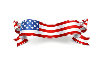 An American flag ribbon for Memorial Day, 4th of July or Labor Day.