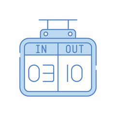 Substitution board vector icon