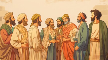 Genesis,The Death of Joseph,Vibrant and Heartfelt Illustration of Joseph's Last Moments, Emphasizing Divine Providence and Family Unity,Christian banner