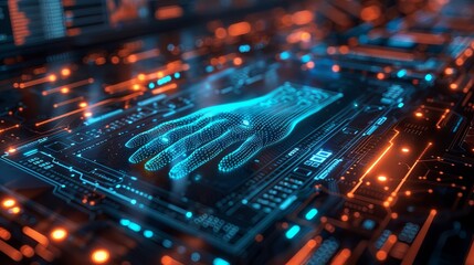 Obraz premium Authenticating individuals with blockchain-based identity systems and owning their personal data