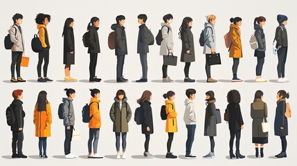 Business different illustration mega set. Collection work with men and women. Business people in different scenes. Trendy vector style