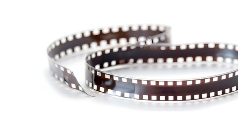 Obraz premium Movie Photography Film Strip Isolated on White Background. Concept Photography, Movies, Film, Isolated Background