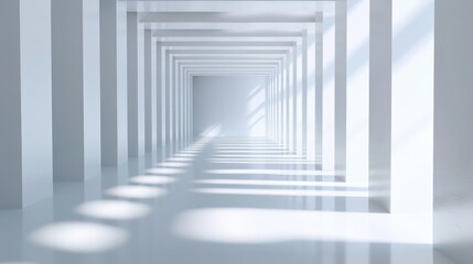 Fototapeta premium A conceptual image of daylighting strategies with digital sun path diagrams and light diffusers, perfect for a banner with ample copy space