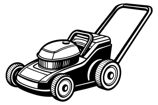 recommend clip art: Modern lawn mower icon