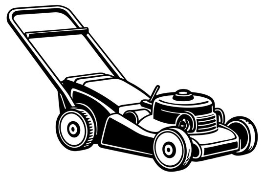 recommend clip art: Modern lawn mower icon