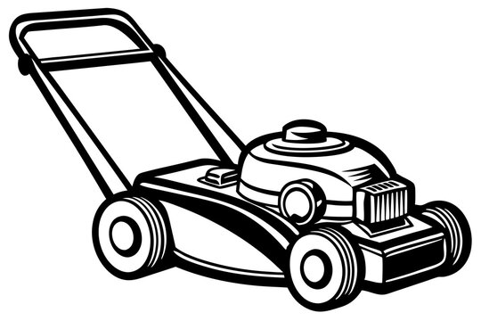 recommend clip art: Modern lawn mower icon