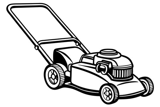 recommend clip art: Motor grass cutter icon silhouette motor grass cutter vector