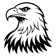 American bald eagle vector silhouette illustration