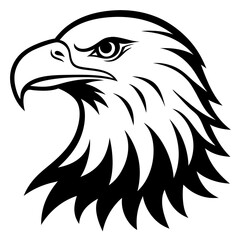 American bald eagle vector silhouette illustration