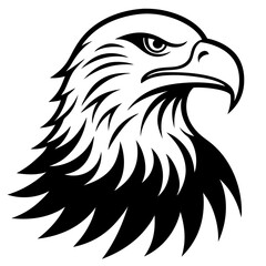 American bald eagle vector silhouette illustration