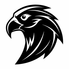 parrot head logo icon vector silhouette illustration