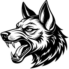 do head logo icon vector silhouette illustration