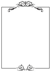 Blank Notebook Page Calligraphic Flourish