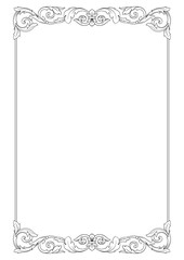 Blank Notebook Page Calligraphic Flourish