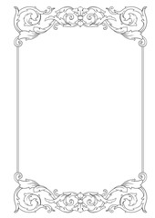 Blank Notebook Page Calligraphic Flourish