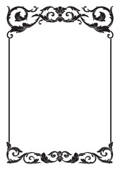 Blank Notebook Page Calligraphic Flourish