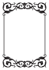 Blank Notebook Page Calligraphic Flourish