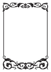 Blank Notebook Page Calligraphic Flourish