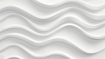 Obraz premium A close-up photo of a white abstract pattern with wavy lines, creating a modern and minimalist background