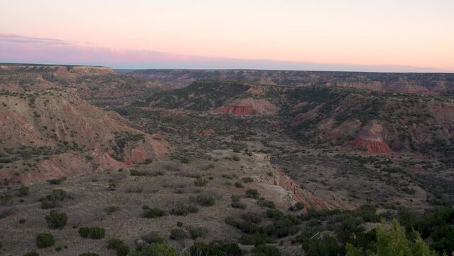 Palo Duro Canyon Wide Vista Viewpoint State Park Texas Sunset Beautiful Canyon