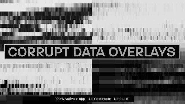 Data Corruption Artifacts Dynamic Motion Overlays 