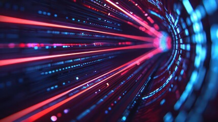 A futuristic depiction of an accelerator program with fastforward symbols and digital mentorship, ideal for a business banner with space for copy