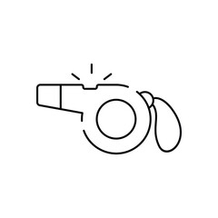 Referee whistle vector icon