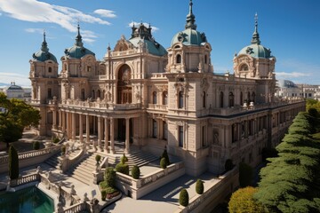 Fototapeta premium Vienna, Austria, the Museum of Art History (Kunsthistorisches Museum), with artistic masterpieces., generative IA