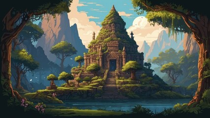 Game art antique world in exotics