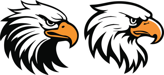 Eagle head vector silhouette image