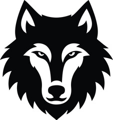 Wolf head vector silhouette image